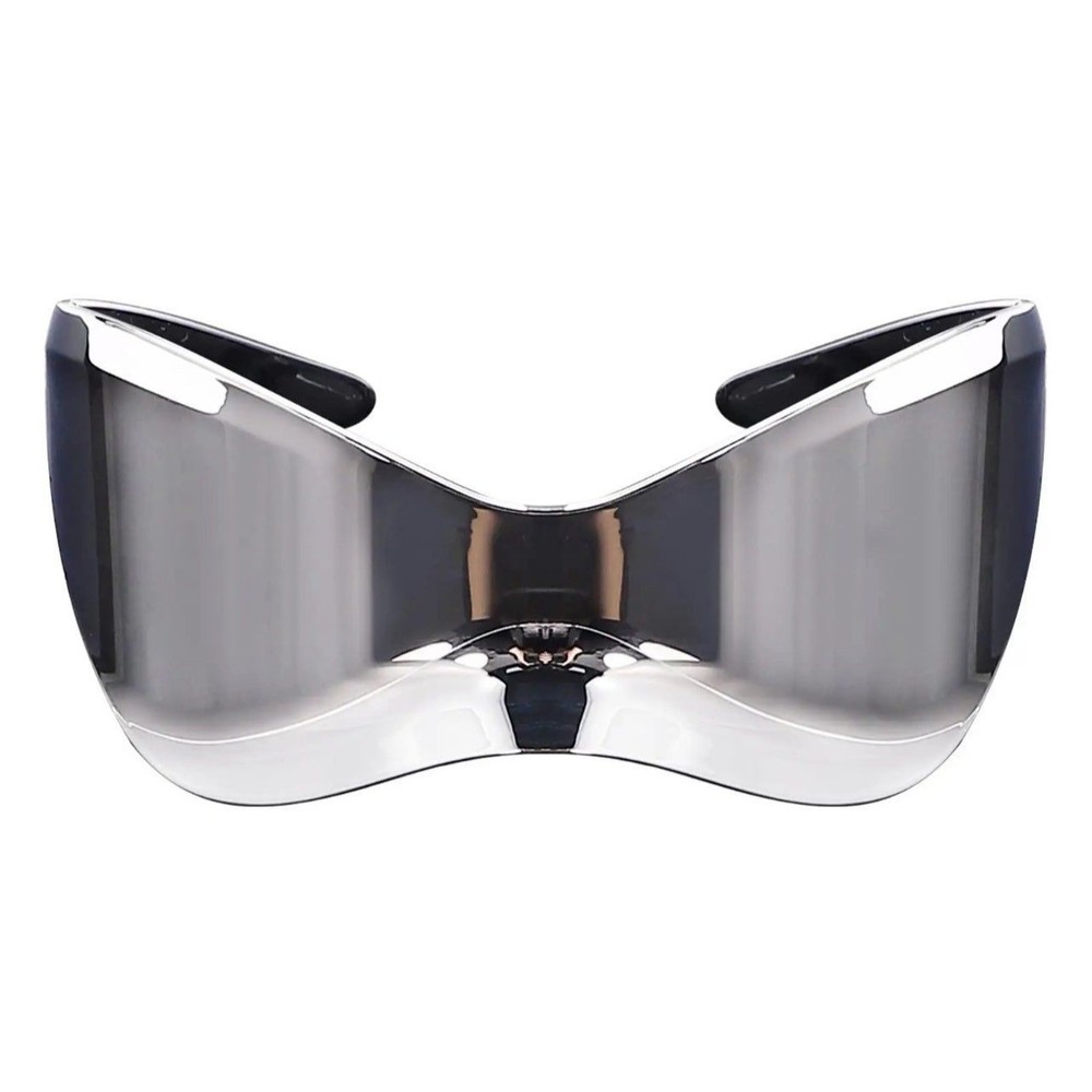 Futuristic Sunglasses for Men Women Oversized Wrap Around Shield Fashion Superhe